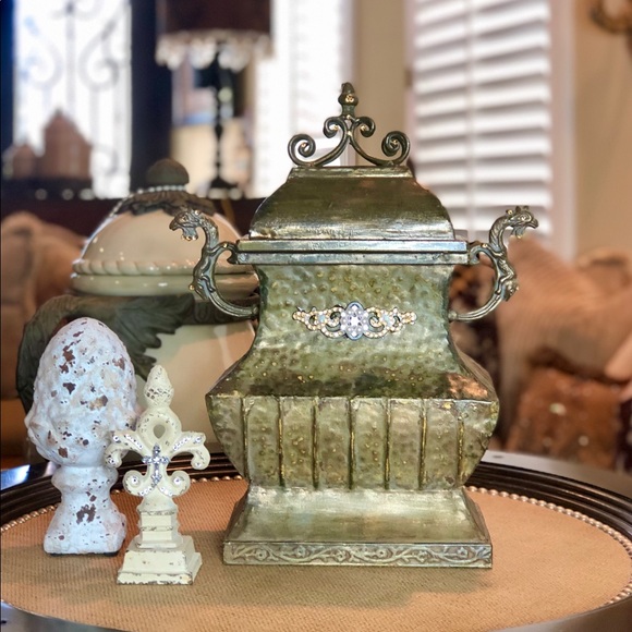 Other - Decorative Embellished Urn with Lid